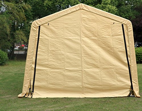 Bestmart INC 10x15ft Heavy Duty Beige Carport Portable Garage Storage Shed Canopy - Thumbnail 7