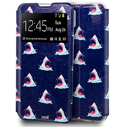 Cool Flip Cover Case for iPhone 12/12 Pro Shark Drawings