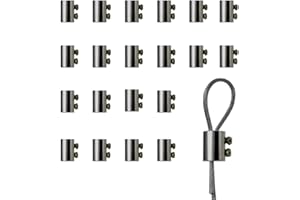 ANTIANXIA 20Pcs Upgraded wire Rope cable clamps single/hole cable clamps（3.6MM line hole）