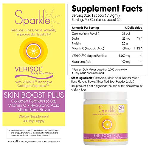 Hydrolyzed Collagen Powder Sparkle Skin Boost Plus (Mixed Berry) [3