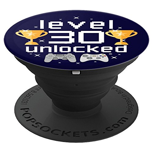 Funny 30th Birthday Video Gamer Gift – Level 30 Unlocked – PopSockets Grip and Stand for Phones and Tablets