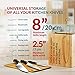 Alzurius Knife Block Without Knives, Kitchen Knives Holder Stand and Organizer, Hygienic and Safe Storage, Eco-Friendly Rubberwood Countertop Rack, Safe and Universal Protection of 10-12 Knives