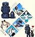 IFLYING Backpack Camping Extra Large 80L Backpack with 10l Small Backpack for Climbing Camping Hiking Travel and Mountaineering (Black)