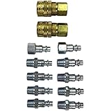Milton S-210 1/4" NPT M Style Coupler and Plug Kit - 12 Piece