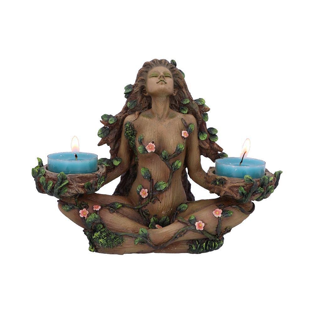 Nemesis Now Balance of Nature Female Tree Spirit Tealight Candle Holder, Brown, 19cm