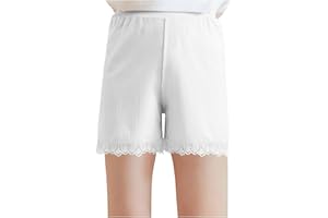 Girls Slip Shorts Lace Trim Pettipants Bloomers Split Skirt Culottes Half Slips Under Dresses Shorts for Women