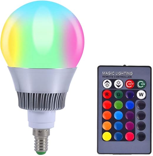 Led Licht Farbwechsel Lampe Rgb 10w E14 16 Farbe Led Leuchtmittel Mit Fernbedienung 85 265v E14 Amazon De Baumarkt