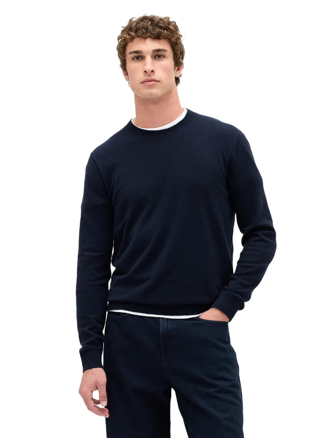 GAP Mens Cashsoft Crewneck Sweater New Classic Navy 2 L