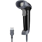 Eyoyo USB Handheld 2D QR Code Scanner PDF417 Data Matrix Barcode Scanner | Wired Automatic Bar Code Reader, Long USB Cable, for POS Mobile Payment, Supermarket, Warehouse