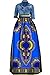 Huiyuzhi Women's African Print Skirts Long Maxi Skirt Dashiki Ball Gown (3XL, Yellow-Orange) (XXXL, Royal Blue)