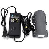 24V DC Motor 3800rpm Strong Vibration Industry Mini Motor with Sturdy Plastic Shell for Massage Bed Chair Medical Instruments (24V Motor+Power)