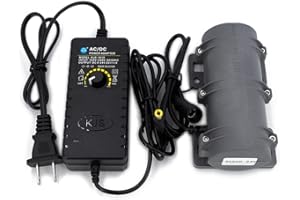 GXMRHWY 24V DC Motor 3800rpm Strong Vibration Industry Mini Motor with Sturdy Plastic Shell for Massage Bed Chair Medical Instruments (24V Motor+Power)