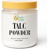 Herbs Botanica Talcum Powder, Unscented, 8 oz | Fine talc powder for body freshness, personal care, DIY cosmetics, and craft use.