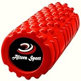 Muscle Foam Roller – Best Fitness Roller for Yoga, Pilates, Back Pain Relief (red)