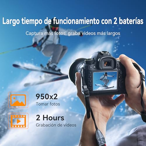 ENEGON LP-E17 Baterías y Rápido Dual Cargador para Canon EOS RP, R8, R10, R50, R100; Rebel SL3, SL2, T8i, T7i, T6i, T6s;EOS M3, M5, M6, 200D, 250D,77D, 750D, 760D, 800D, 8000D Cámara réflex Digital