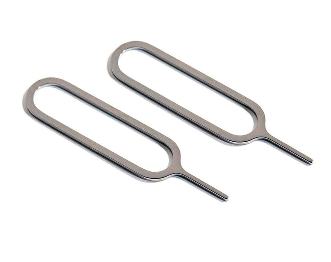 2x Metal SIM Card Removal Tool Pin Ejector Pack Key Needle Opener Universal Smartphone Compatibility