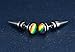Vnox Jewelry Stainless Steel Fashion Rainbow Ear Stud Earring for Gay & Lesbian Pride