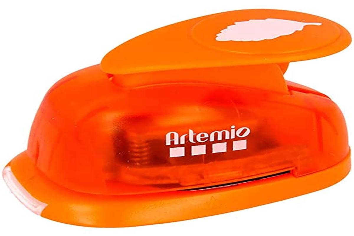 Artemio 2.5 cm Big Leaf Number 1 Lever Punch, Orange