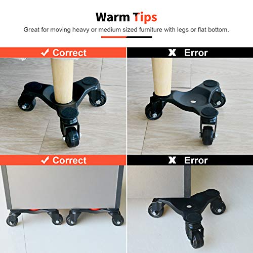 Ronlap Furniture Dolly, Furniture Movers with Wheels, 3 Wheel Dolly 4