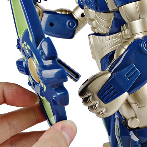 Happkid Remote Control Robot, Electronic Robots for Kids Real Walking Robot with Detachable Weapon and Realistic Sounds