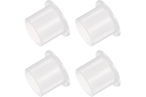 Kozelo 4pcs Nylon Flanged Sleeve Bearings [20.1mm Bore x 23mm OD x 22mm Length] Nylon Plastic Bushings for Shaft, White