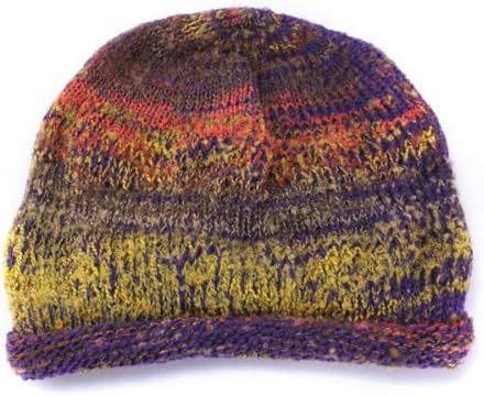 Amazon ニット 帽子 ファンシーヤーンニット カラフル エスニックな風合い 快適ホールガーメント パープル フリーサイズ ニット 通販