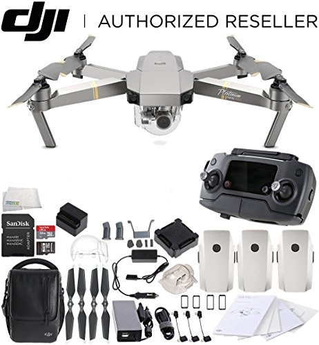 DJI Mavic Pro Platinum FLY MORE COMBO Collapsible Quadcopter Drone Bundle