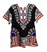 Vipada Handmade Dashiki Shirt Men's Dashiki African Shirt Large Size Several Colors (Blak and Orange)