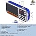 AM FM Portable Pocket Radio Battery Operated - with Best Reception. AM FM Compact USB Rechargeable Radios Music Player Support Micro SD/TF Card Slot (Blue)