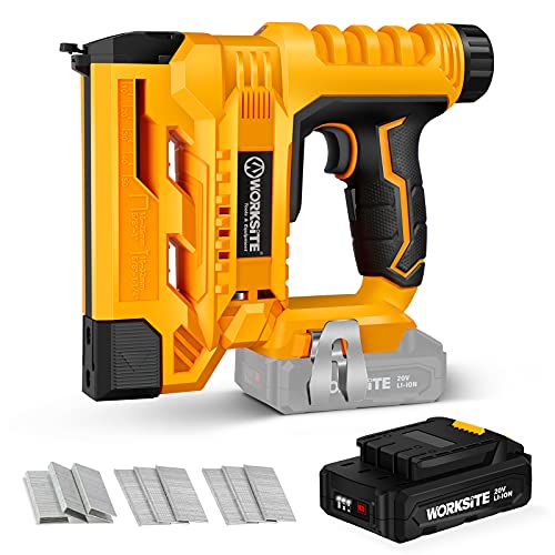 WORKSITE Cordless Brad Nailer/Stapler Kit with 1000pcs Nails and
