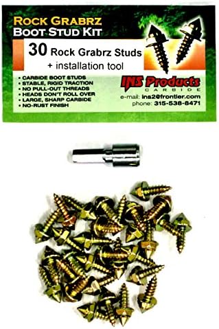 Ins Products Rock Grabrz Boot Studs, for Surf, Shore, Streams, River and Ice Fishing, Loggers, Forestry Work and Climbing - 30 - 50 - 70 Count Packages