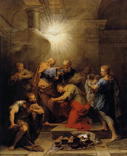Ananias Restoring the Sight of St Paul by Jean Ii Restout - 16