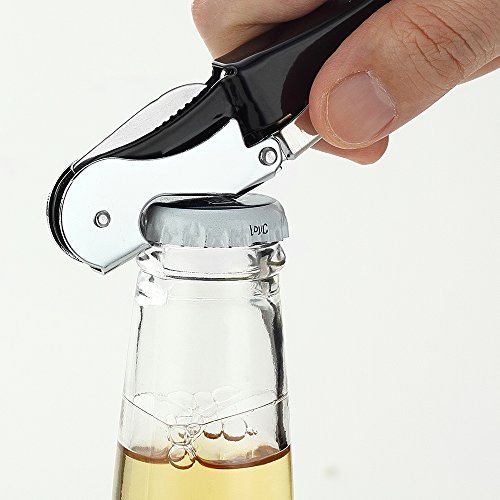 6 Pack Corkscrew Wine Opener With Foil Cutter By YWQ -Thick Stainless Steel Bottle Opener For Beer Or Wine - Love It Or Return It!, Opens Easy! Premium All-In-One Waiters Corkscrew.