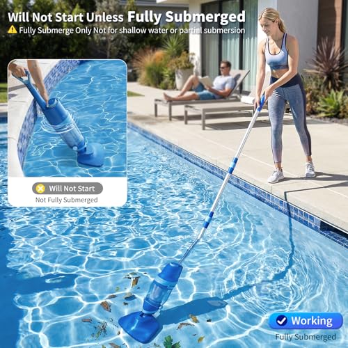 Pool Vacuum for Above Ground Pool, 1427 GPH Powerful Stable Suction, Telescopic photo 11