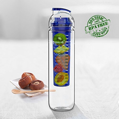 SH&H 27oz Tritan Fruit Infuser Water Bottle, Multi Color (Blue Fulfilled By SH&H)