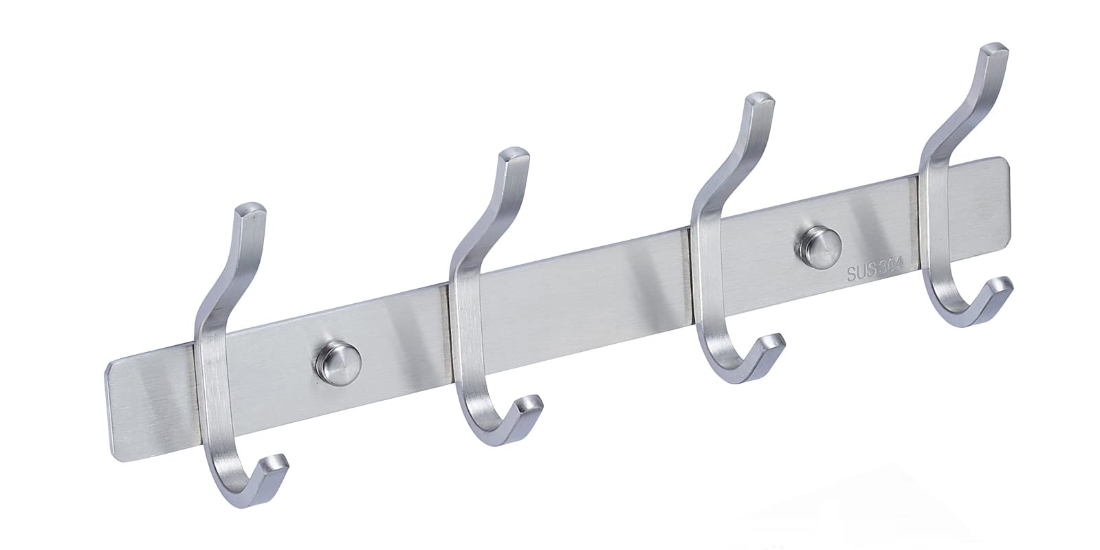 QNIIAED Coat Hooks Wall Mounted,Back of Door Hooks Screw in Metal Heavy Duty Stainless Steel Hanger for Towel,Coat,Robe,Key,Hat,clothes,Bathroom,Bedrooms（Brushed Silver Nickel)