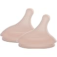 Suavinex Zero.Zero Adaptable Flow Asymmetrical Silicone Nipple, 2 Pack (0m+), Deep