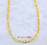Followmoon Cool 18K Gold Plated Necklace Chain Link For Mens Jewelry