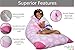 Mylola KIDS Stuffed Animal Bean Bag Storage Chair | Extra Large Premium Cotton Canvas Cover | Toy Organizer That Makes Comfy Lounger Seat | (200L/Pink)