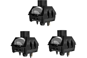 ZJMEHTY Kailh Box Dark Chocolate Pre lubed Switches for Mechanical Keyboard,5 pin Linear/55gf/Water&Dustproof/RGB/Whole POM Switches(Dark Chocolate,36p)