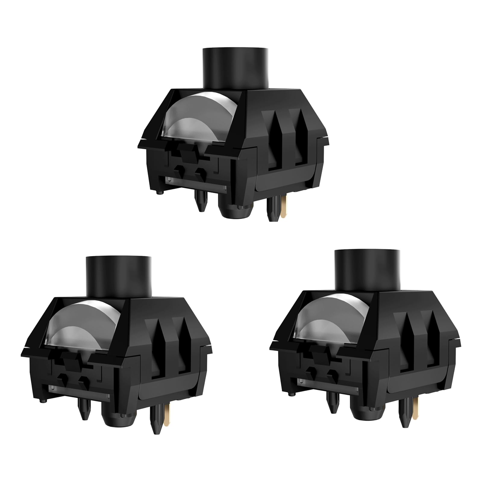 Zjmehty Kailh Box Dark Chocolate Pre lubed Switches for Mechanical Keyboard,5 pin Linear/55gf/Water&Dustproof/RGB/POM Material Switches(Dark Chocolate,108p)