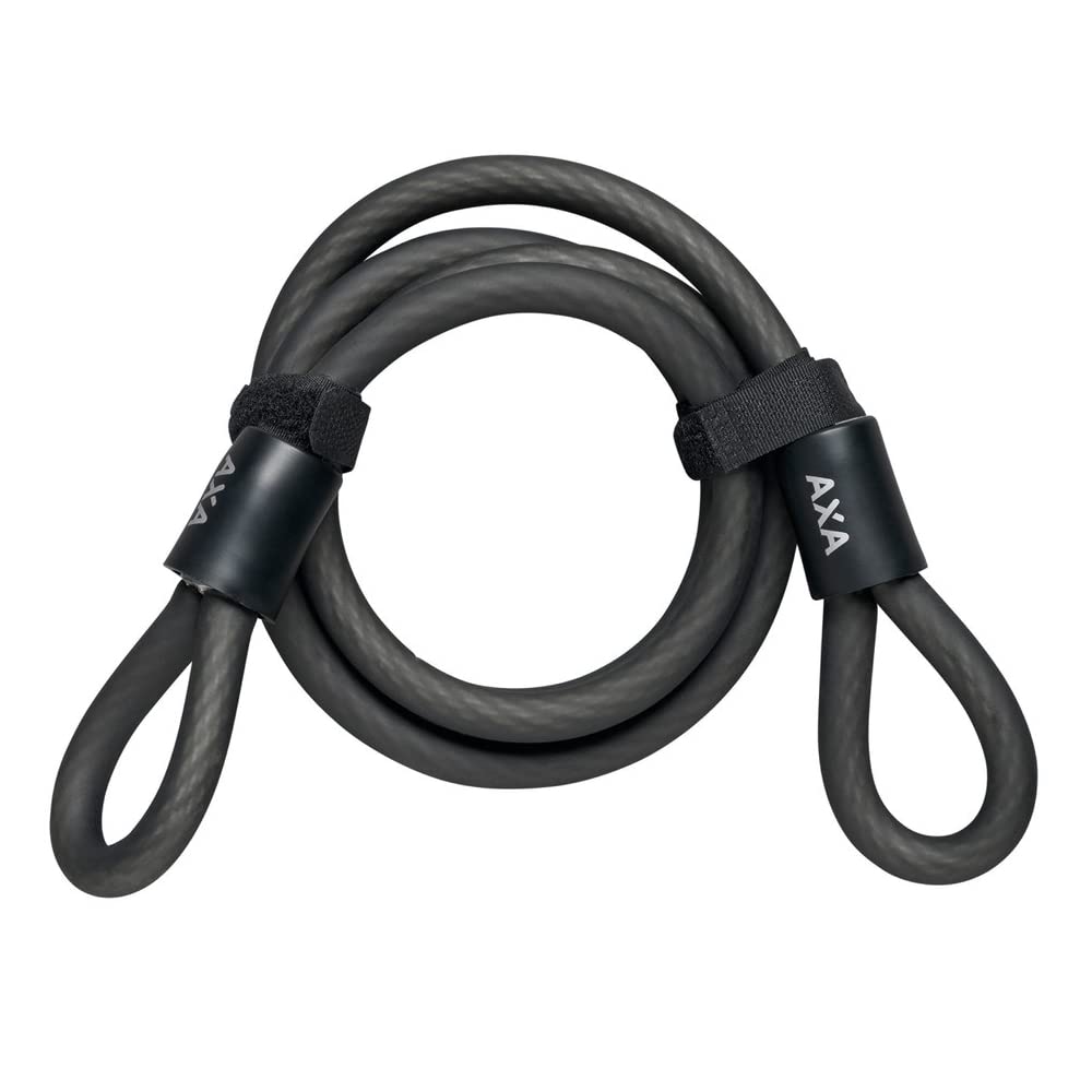 AXA Unisex Adult Double Loop 120 Axa Bike Extension Cable - Black, 1200mm x 10mm