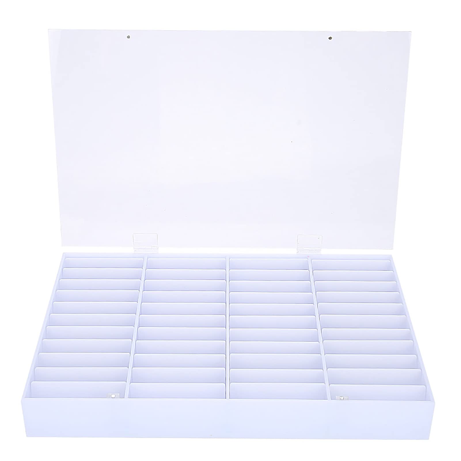 Nail Art Box, Empty Nail Tips Storage Box Clear Nail Art Decoration Container Fake Nail Display Case for Storing Nail Art Decorations, Such as Gems, Beads Rhinestones 11.8 x 7.9 x 1.7 inches