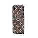 iPhone X Xs Case Elegant Luxury PU Leather Monogram Pattern Classic Style Cover Case for Apple iPhone X Xs (Large Logo)