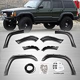 G-PLUS 8 PCS Pocket Offroad Wheel Wide Fender Flares for 1984-2001 Jeep Cherokee XJ 4-Door