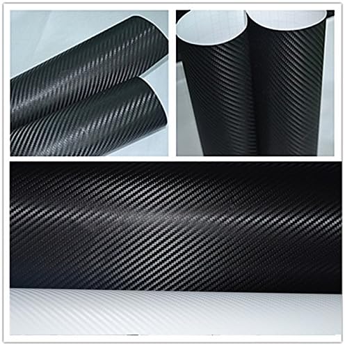 vgoltd 3D Carbon Fibre Vinyl Wrap Air/Bubble Free Black Many Sizes (30cm x 152cm)