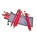 Kungix Tent Stakes Pegs 7” Aluminium Alloy with Reflective Rope 10-Piece (Red)