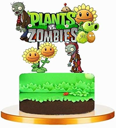 5PC PVZ PVSZ PLANTS VERSUS ZOMBIES VS GAME CUPCAKE CAKE TOPPER TOPPERS FOR BIRTHDAY PARTY SUPPLY THEME DECORATIONS