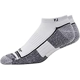 FootJoy Men's ProDry Low Cut Socks, White, Fits Shoe Size 7-12