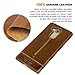 Mate 8 Case, Pierre Cardin Premium Genuine Cow Leather Cases New Slim Hard Back Cover Protective Skin for Huawei Mate 8 6 Inch, Brown